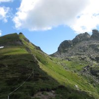 Veduta della bocchetta del passo del Muretto